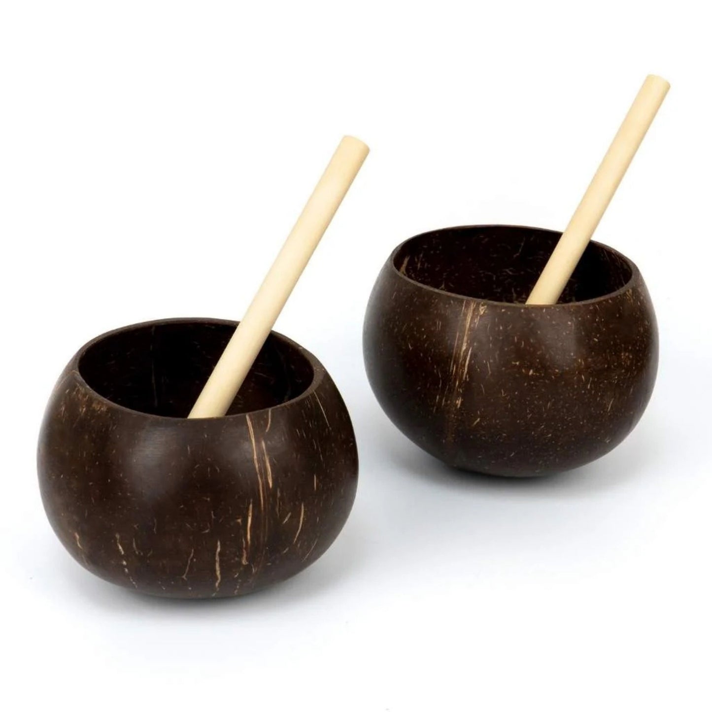 Natuurlijke kokosnootbekers - Set van 2