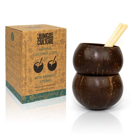 Natuurlijke kokosnootbekers - Set van 2