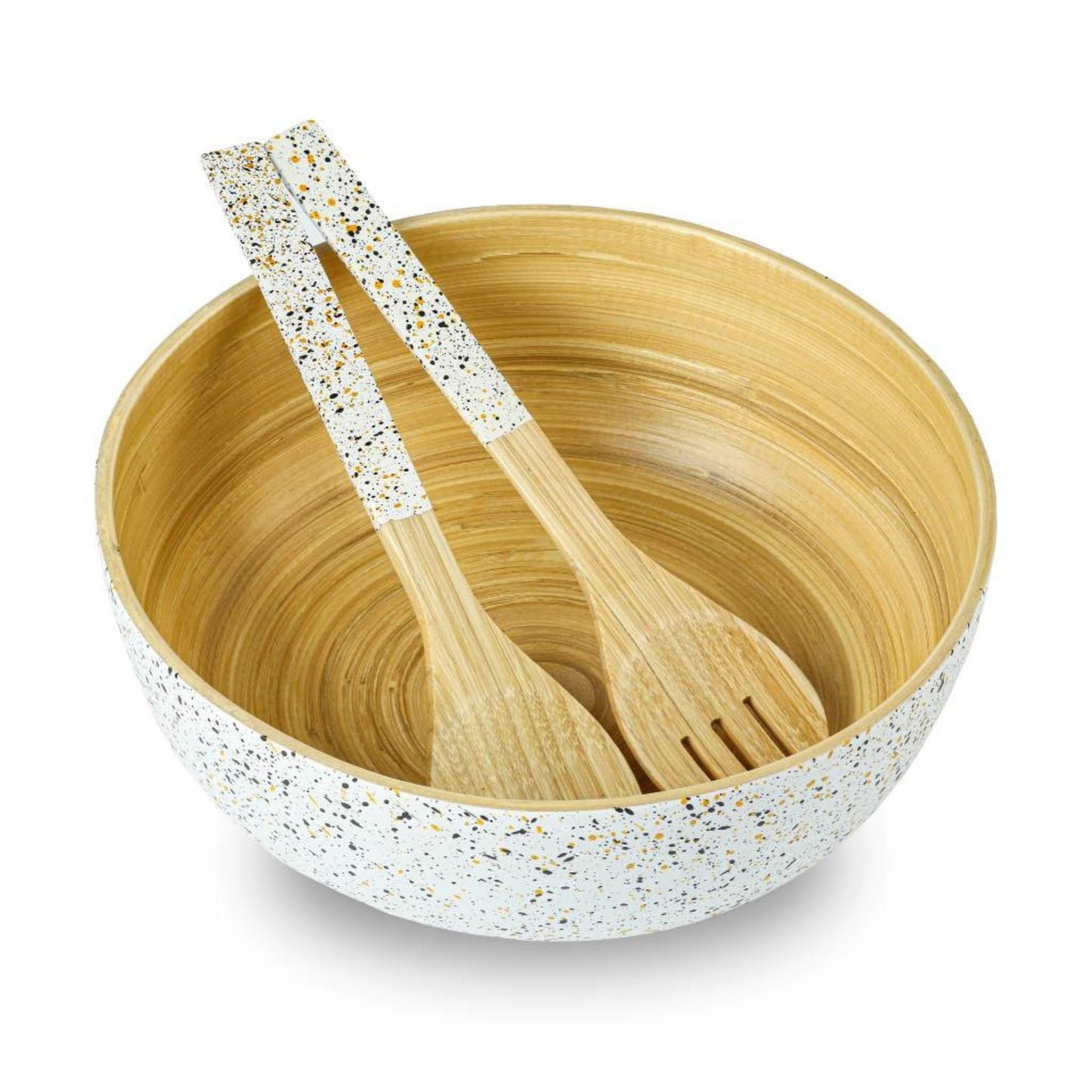 Bamboe saladebestekset (lepel en vork)