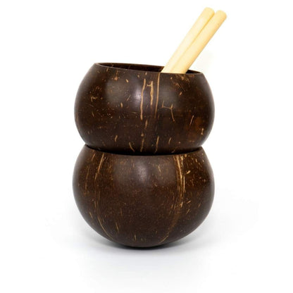 Natuurlijke kokosnootbekers - Set van 2